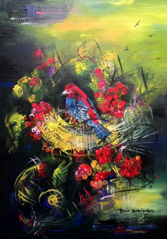 Painting from Bora Dervişoğlu's Kuş Rüyası (Bird Dream) series (002)