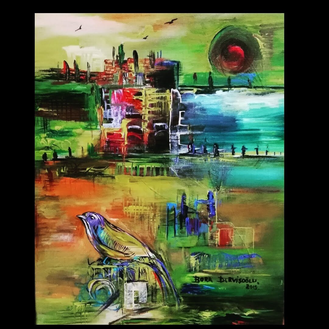 Painting from Bora Dervişoğlu's Kuş Rüyası (Bird Dream) series (003)
