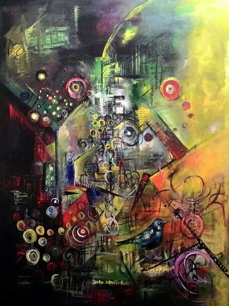 Painting from Bora Dervişoğlu's Kuş Rüyası (Bird Dream) series (005)
