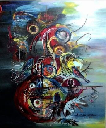 Painting from Bora Dervişoğlu's Kuş Rüyası (Bird Dream) series (008)
